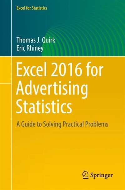 Couverture_Excel 2016 For Advertising Statistics