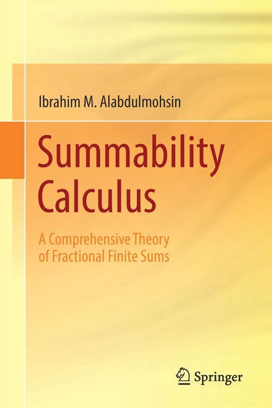 Front cover_Summability Calculus