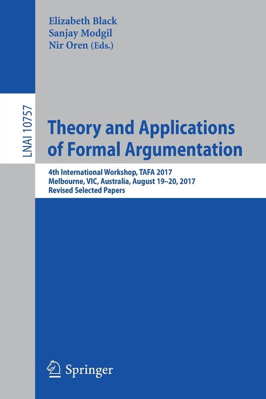 Front cover_Theory and Applications of Formal Argumentation