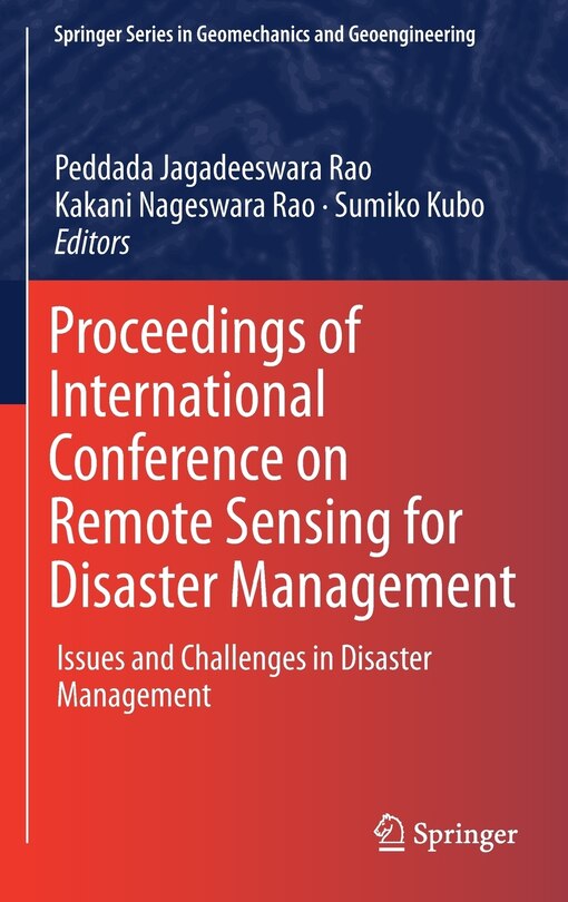 Couverture_Proceedings Of International Conference On Remote Sensing For Disaster Management