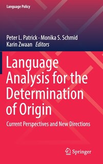 Front cover_Language Analysis For The Determination Of Origin