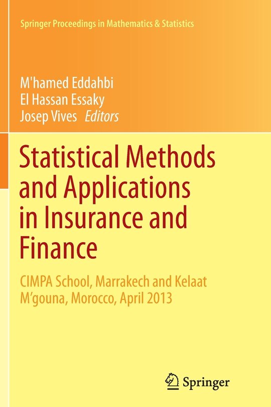 Front cover_Statistical Methods And Applications In Insurance And Finance