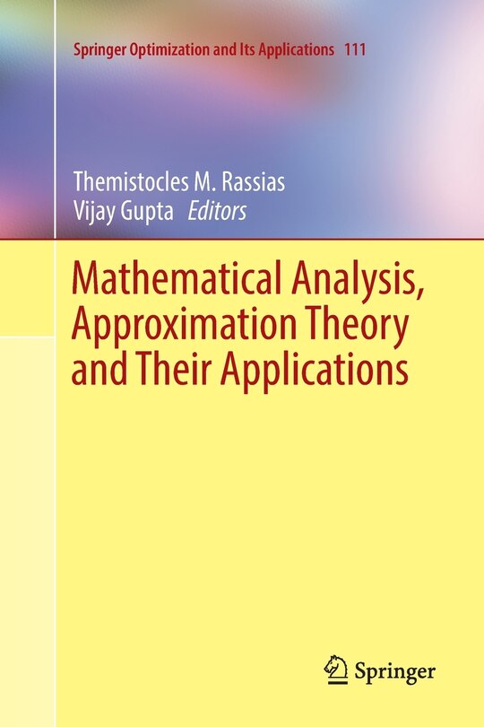 Couverture_Mathematical Analysis, Approximation Theory And Their Applications