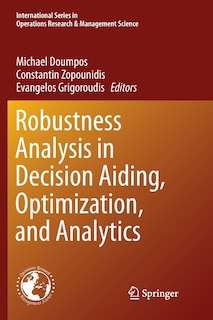 Couverture_Robustness Analysis In Decision Aiding, Optimization, And Analytics