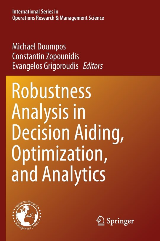 Couverture_Robustness Analysis In Decision Aiding, Optimization, And Analytics