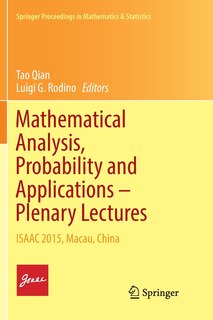 Front cover_Mathematical Analysis, Probability And Applications - Plenary Lectures