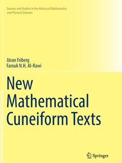 Couverture_New Mathematical Cuneiform Texts