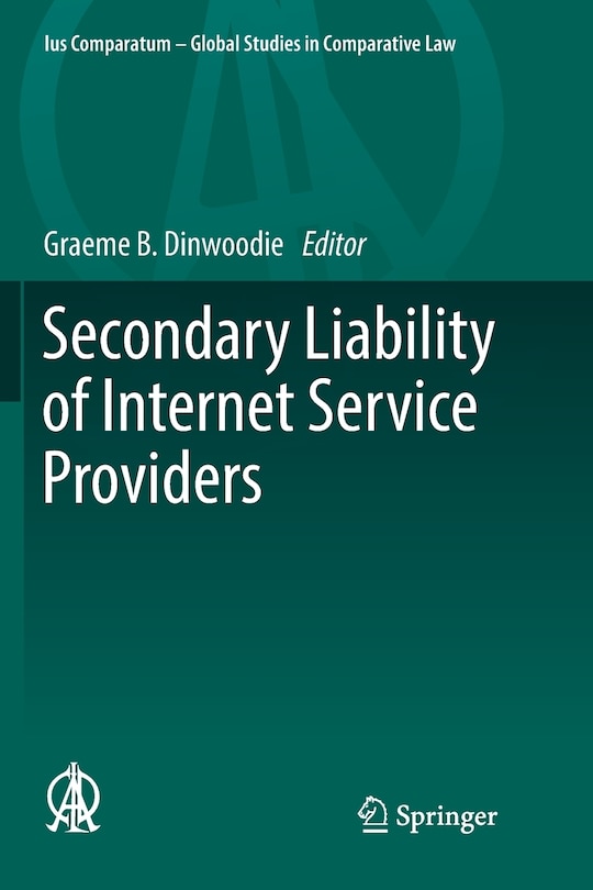 Couverture_Secondary Liability Of Internet Service Providers