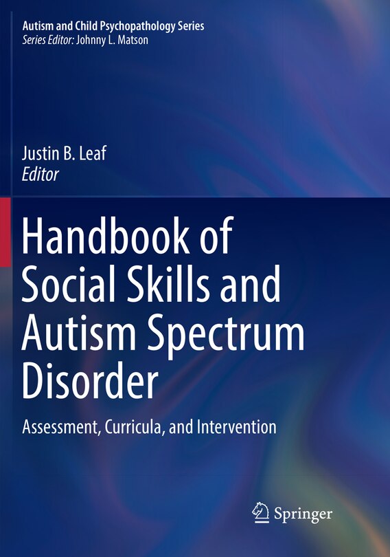 Couverture_Handbook of Social Skills and Autism Spectrum Disorder