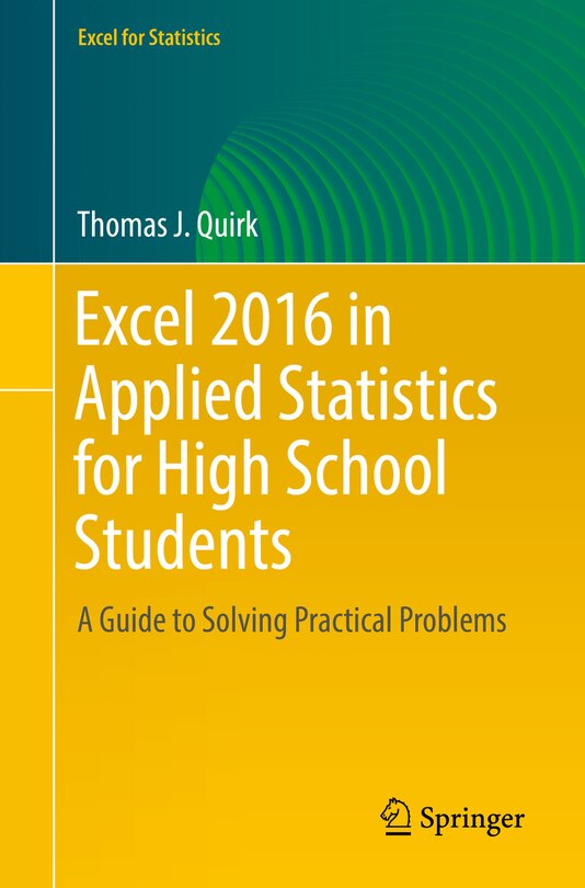 Front cover_Excel 2016 In Applied Statistics For High School Students