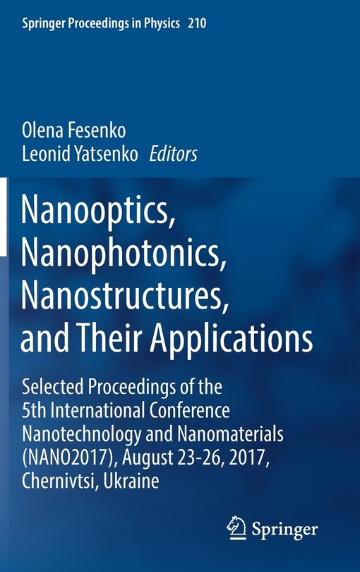 Couverture_Nanooptics, Nanophotonics, Nanostructures, and Their Applications