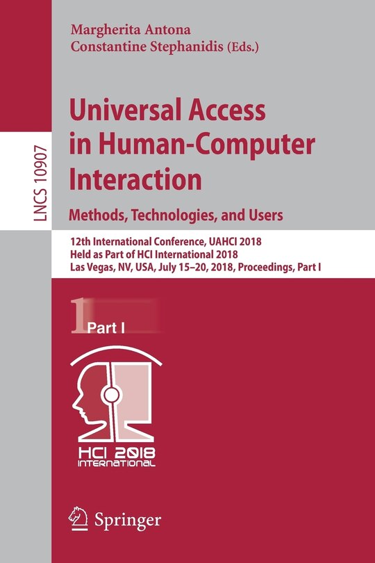 Front cover_Universal Access in Human-Computer Interaction. Methods, Technologies, and Users