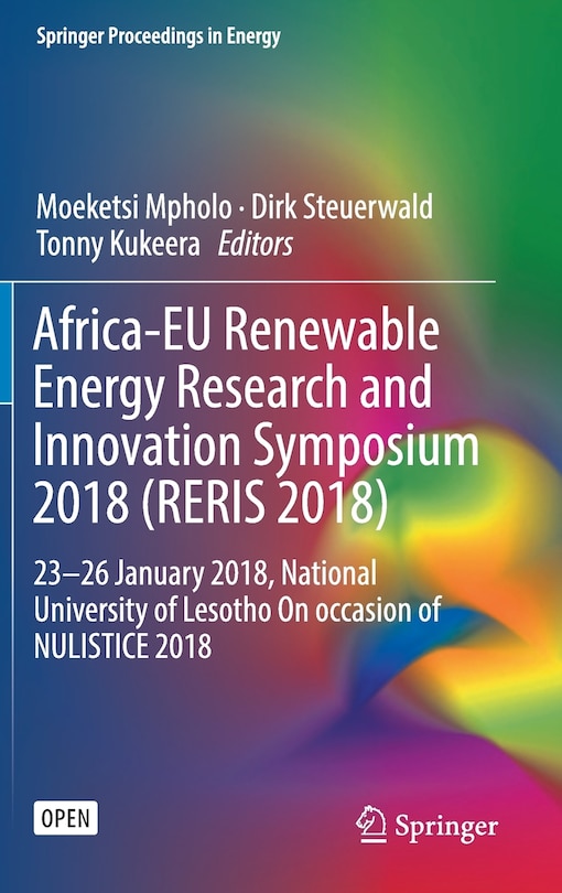 Front cover_Africa-eu Renewable Energy Research And Innovation Symposium 2018 (reris 2018)