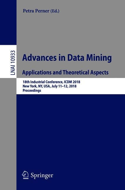 Couverture_Advances In Data Mining. Applications And Theoretical Aspects