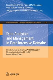 Front cover_Data Analytics and Management in Data Intensive Domains