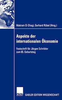 Front cover_Aspekte der internationalen Ökonomie/Aspects of International Economics