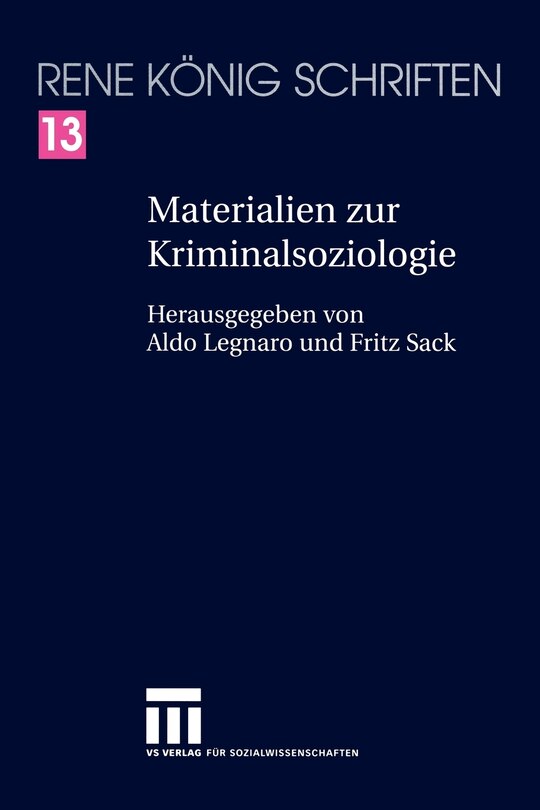 Front cover_Materialien zur Kriminalsoziologie