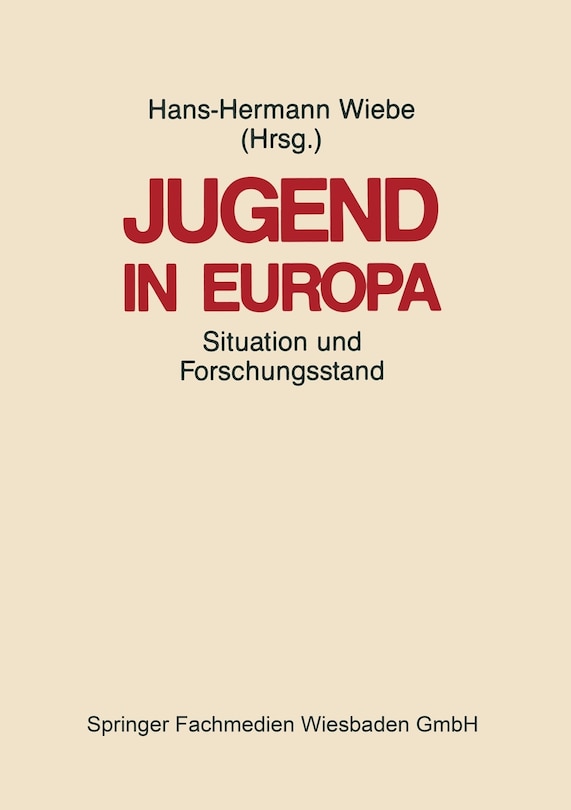 Front cover_Jugend in Europa