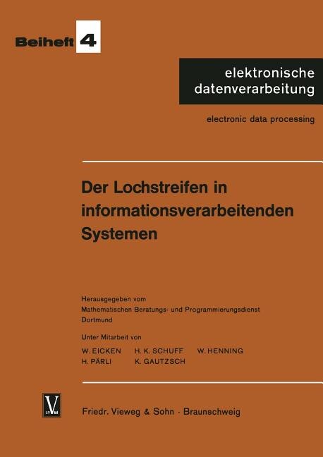 Front cover_Der Lochstreifen in informationsverarbeitenden Systemen