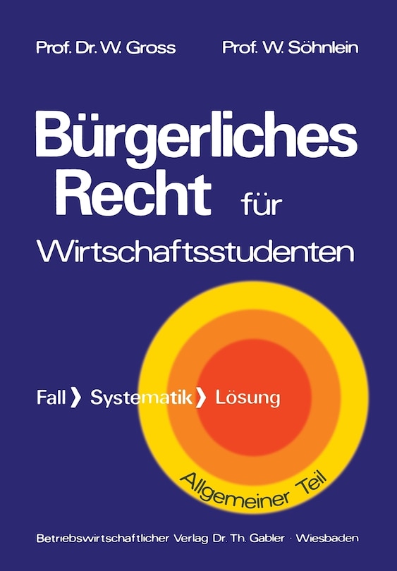 Couverture_Bürgerliches Recht Für Wirtschaftswissenschaftler