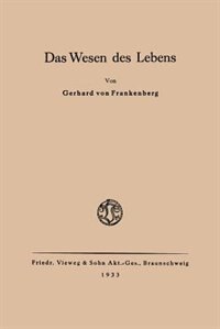 Couverture_Das Wesen des Lebens