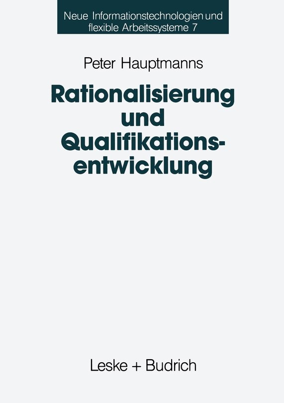 Couverture_Rationalisierung und Qualifikationsentwicklung