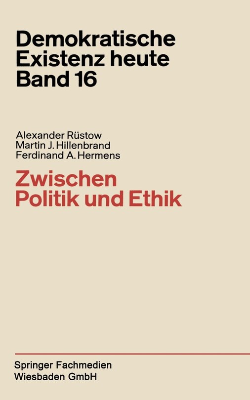 Front cover_Zwischen Politik und Ethik