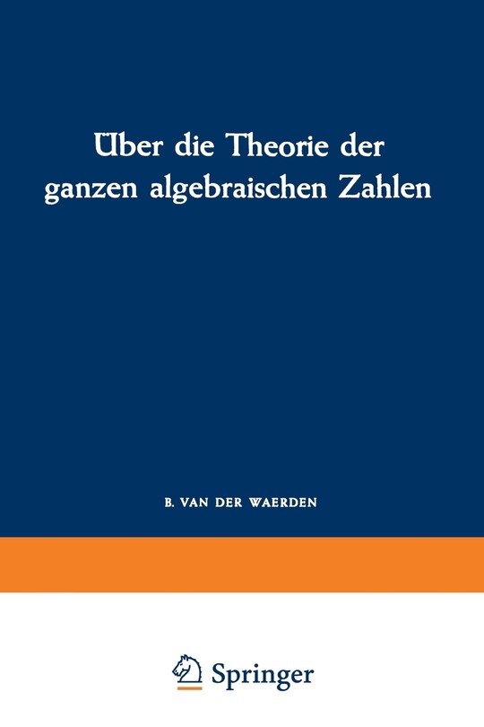 Front cover_Über die Theorie der ganzen algebraischen Zahlen