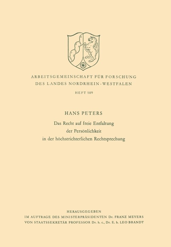 Das Recht auf freie Entfaltung der Persönlichkeit in der höchstrichterlichen Rechtsprechung