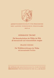 Front cover_Die Bestandsaufnahme Der Wälder Der Welt Als Internationale Und Wissenschaftliche Aufgabe