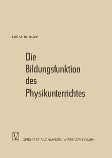 Front cover_Die Bildungsfunktion des Physikunterrichtes