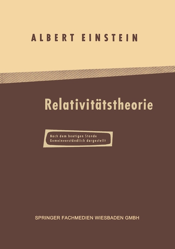 Front cover_Über die Spezielle und Allgemeine Relativitätstheorie