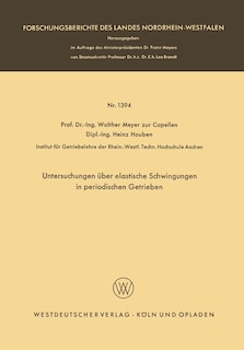 Couverture_Untersuchungen über elastische Schwingungen in periodischen Getrieben