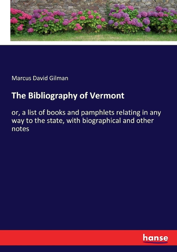 Front cover_The Bibliography of Vermont
