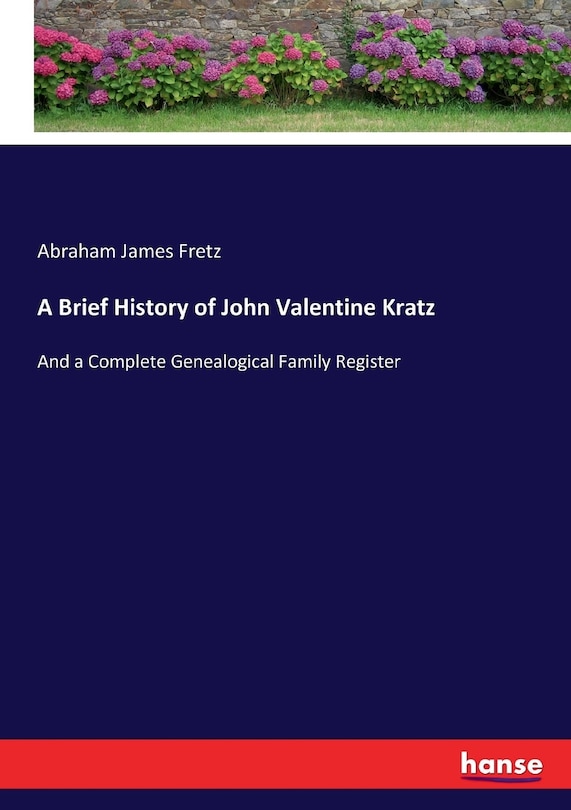 Couverture_A Brief History of John Valentine Kratz