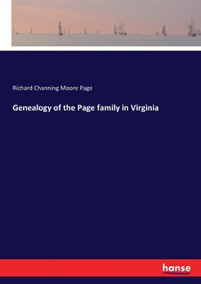 Front cover_Genealogy of the Page family in Virginia