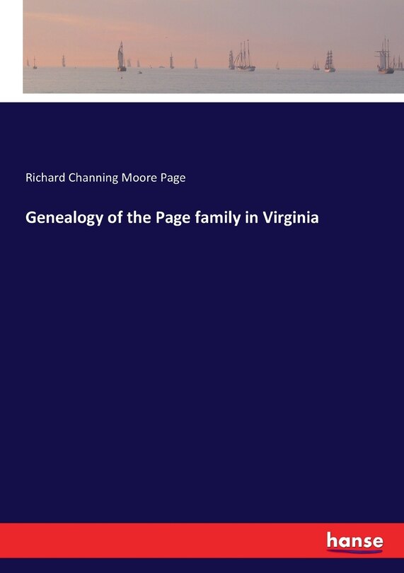 Front cover_Genealogy of the Page family in Virginia