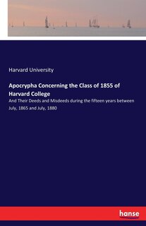 Front cover_Apocrypha Concerning the Class of 1855 of Harvard College