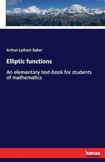 Front cover_Elliptic functions