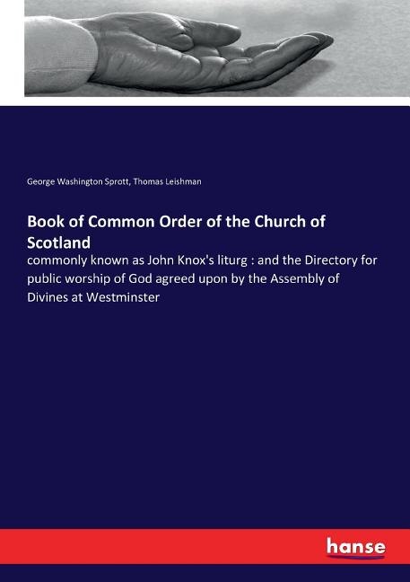Front cover_Book of Common Order of the Church of Scotland