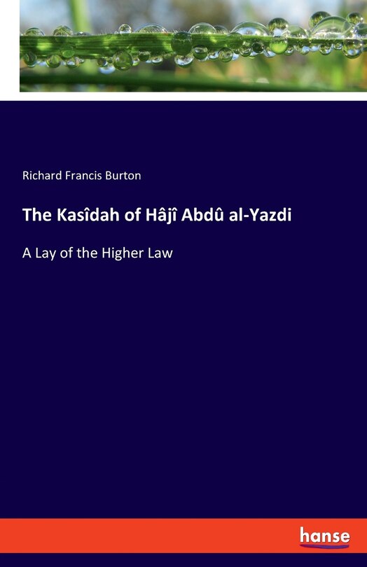 Couverture_The Kasîdah of Hâjî Abdû al-Yazdi