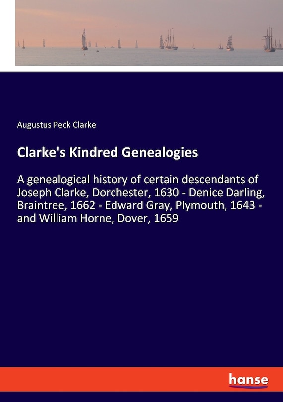 Front cover_Clarke's Kindred Genealogies