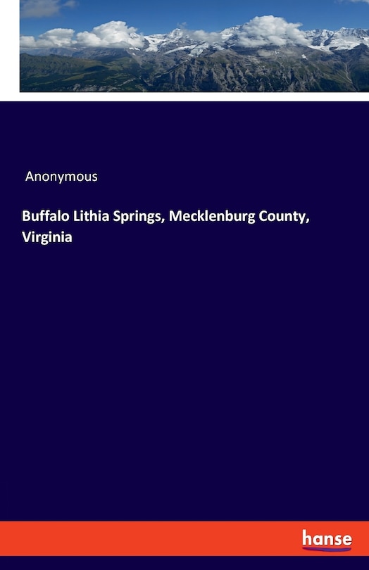 Couverture_Buffalo Lithia Springs, Mecklenburg County, Virginia