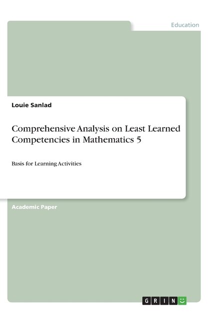 Couverture_Comprehensive Analysis on Least Learned Competencies in Mathematics 5