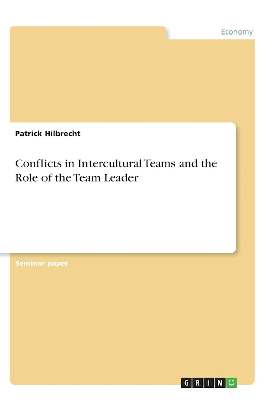 Front cover_Conflicts in Intercultural Teams and the Role of the Team Leader