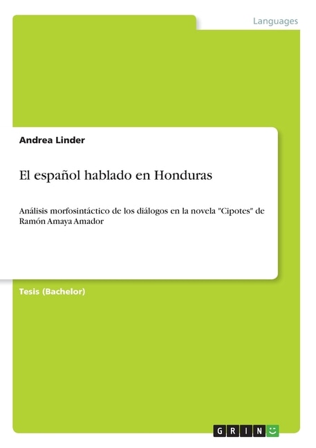 Couverture_El español hablado en Honduras