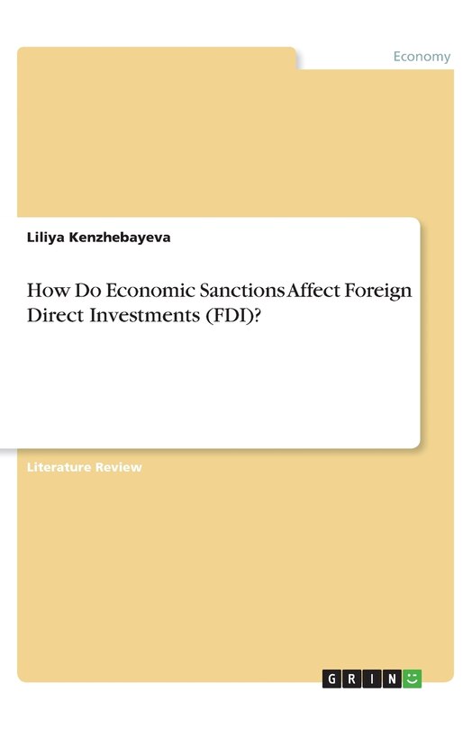 Front cover_How Do Economic Sanctions Affect Foreign Direct Investments (FDI)?