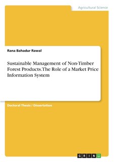 Front cover_Sustainable Management of Non-Timber Forest Products. The Role of a Market Price Information System