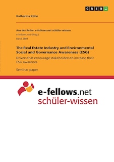 Couverture_The Real Estate Industry and Environmental Social and Governance Awareness (ESG)