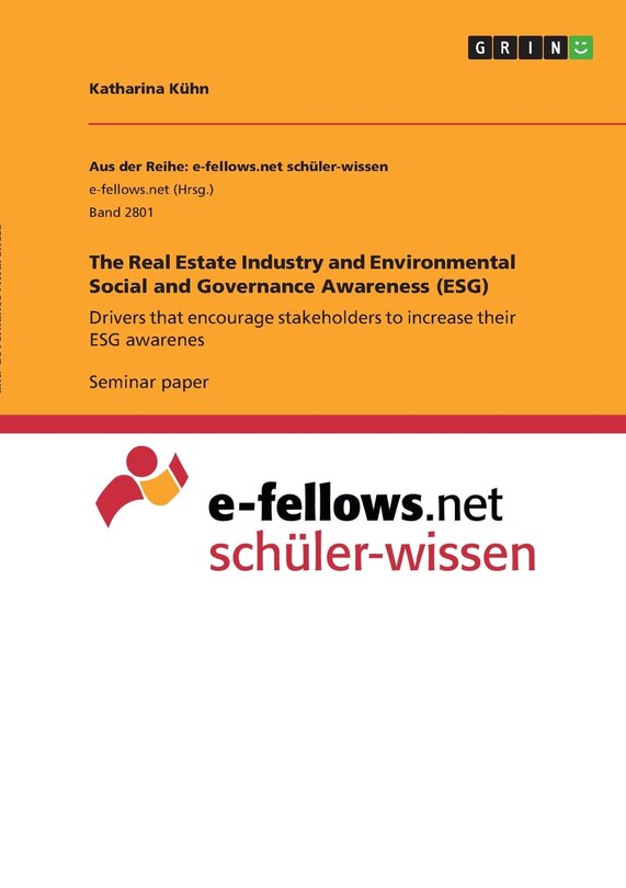 Couverture_The Real Estate Industry and Environmental Social and Governance Awareness (ESG)